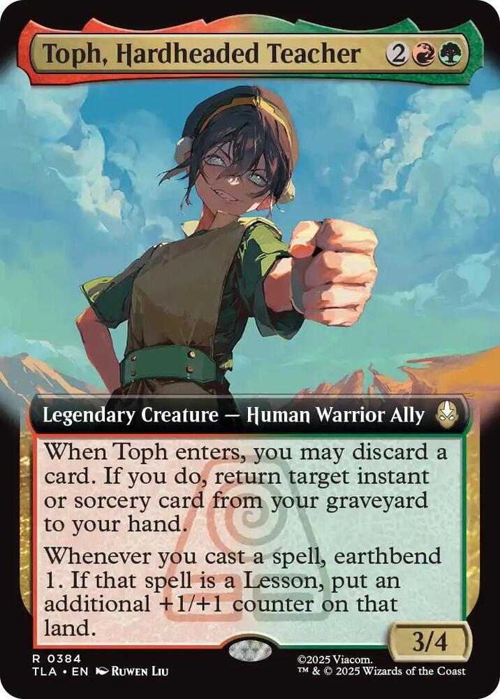 Toph, Hardheaded Teacher (Extended Art) card image