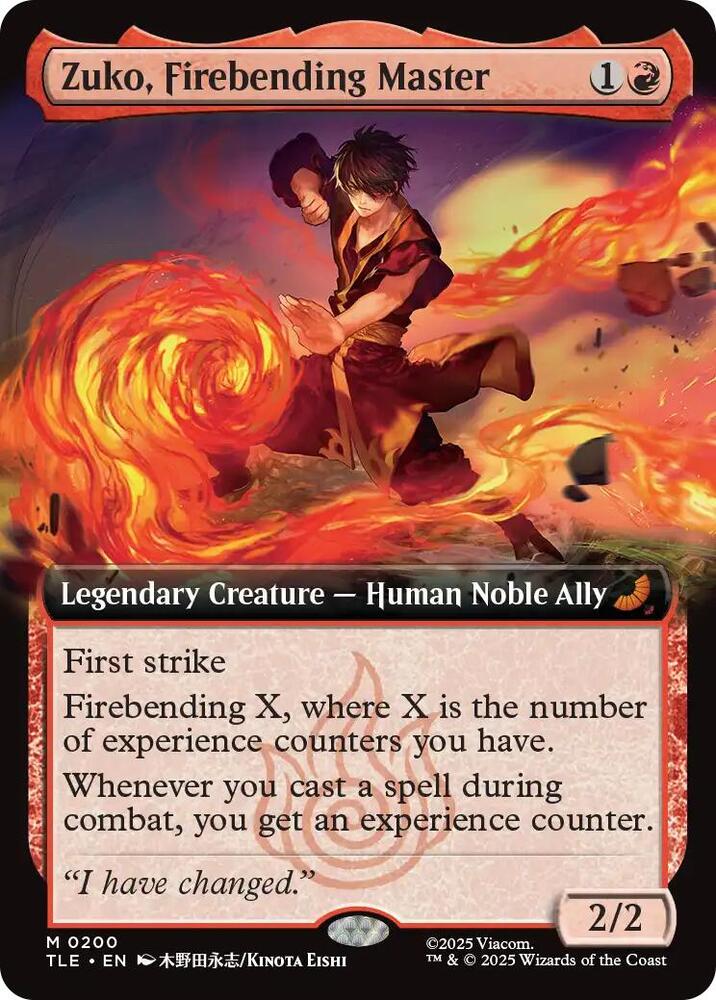 Zuko, Firebending Master (Extended Art) card image