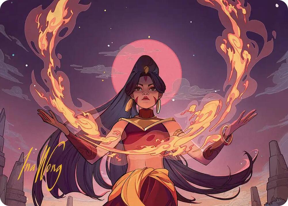 Firebending Student Art Card (Gold-Stamped Signature) card image