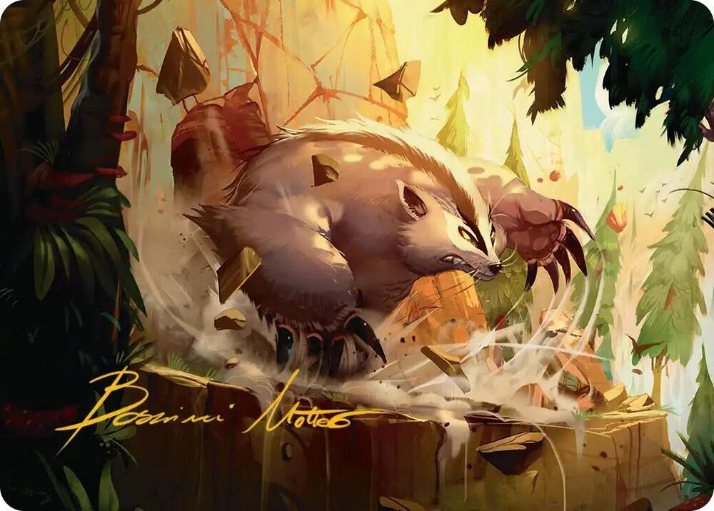 Badgermole Art Card (Gold-Stamped Signature) card image