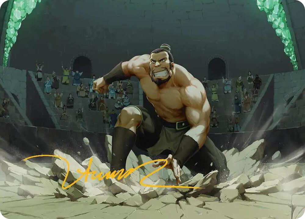 The Boulder, Ready to Rumble Art Card (Gold-Stamped Signature) card image