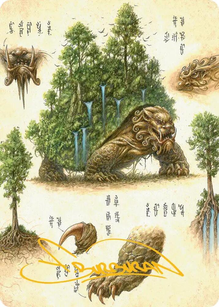 The Lion-Turtle Art Card (Gold-Stamped Signature) card image