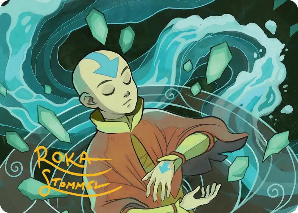 Aang, at the Crossroads Art Card (Gold-Stamped Signature) card image