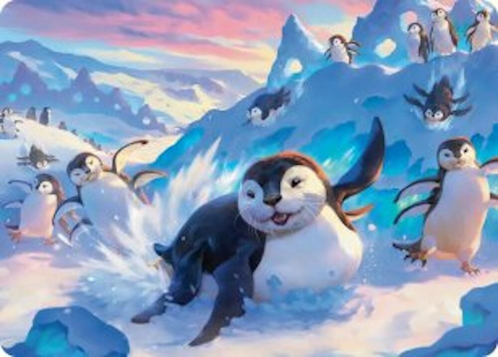 Otter-Penguin Art Card card image