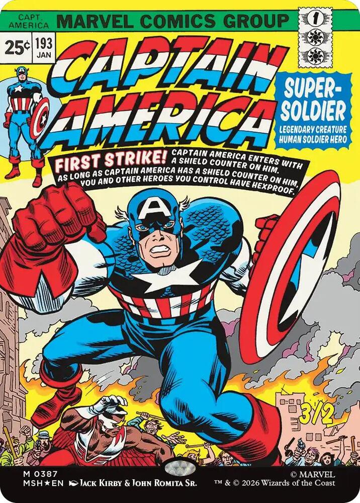 Captain America, Super-Soldier (Borderless) (0387) card image