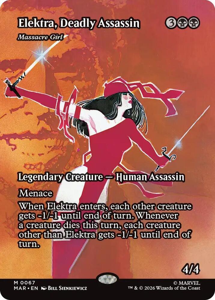 Elektra, Deadly Assassin - Massacre Girl (Borderless) card image