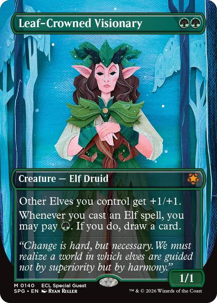 Leaf-Crowned Visionary (Borderless) card image