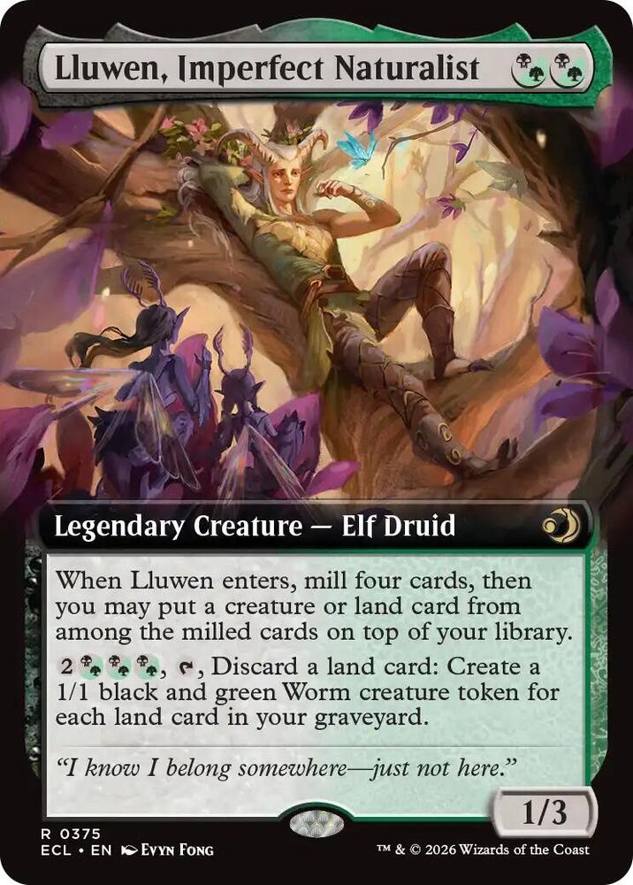 Lluwen, Imperfect Naturalist (Extended Art) card image
