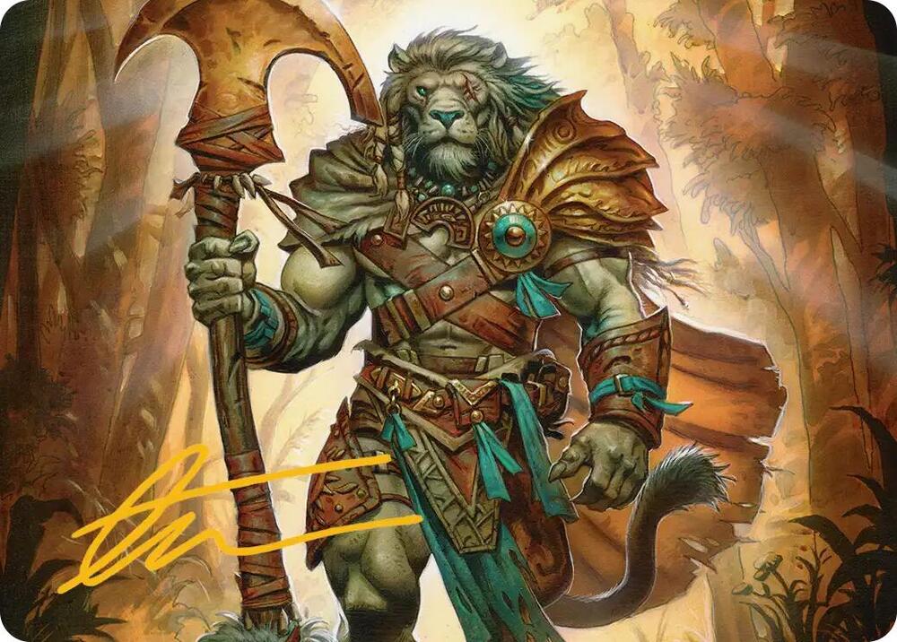 Ajani, Outland Chaperone Art Card (Gold-Stamped Signature) card image