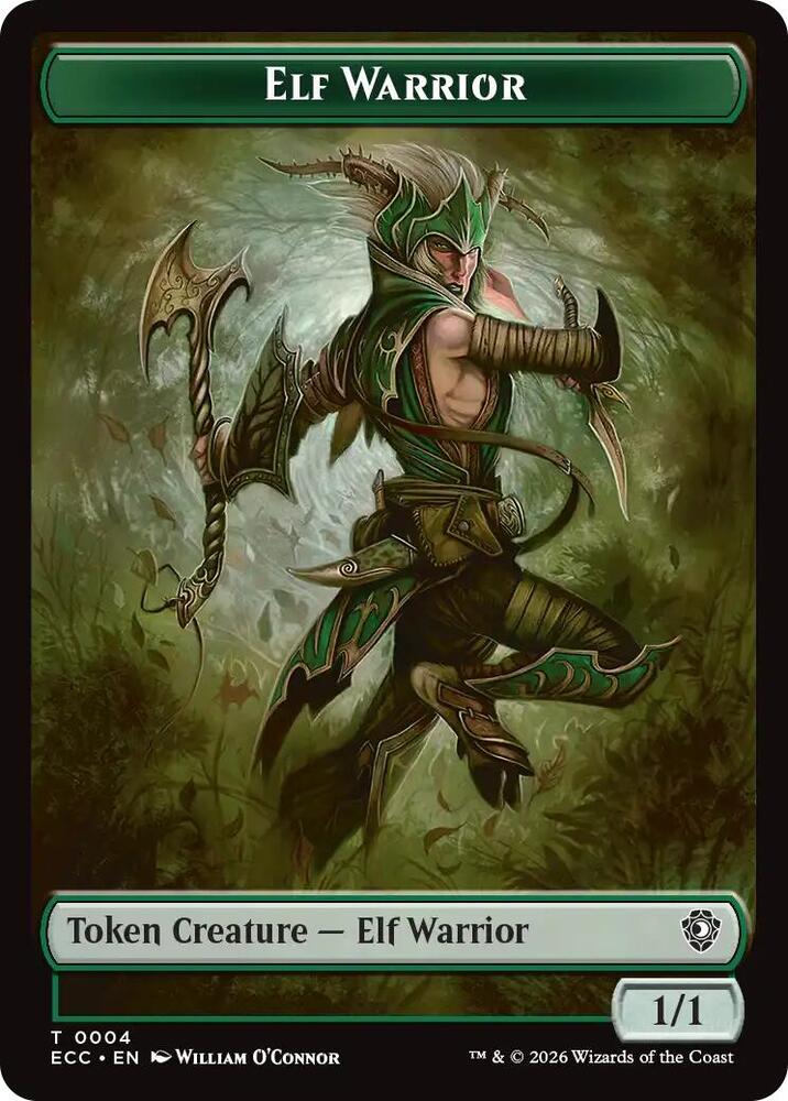 Elf Warrior (0004) // Plant (0005) Double-Sided Token card image