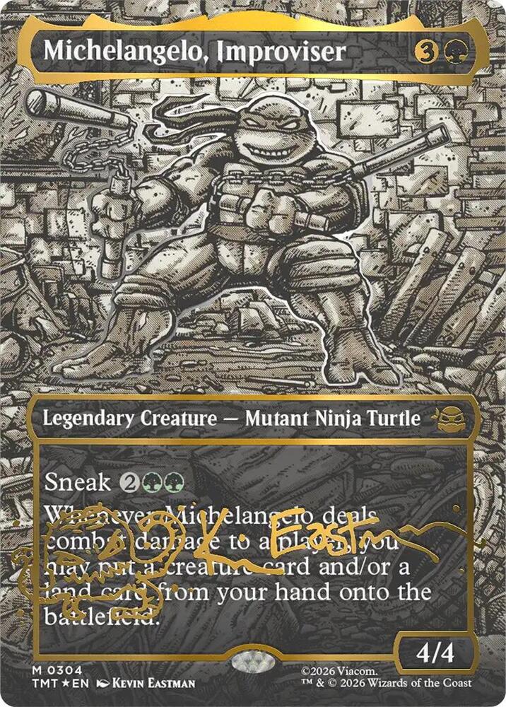 Michelangelo, Improviser (Borderless) (Gold-Stamped Signature) card image