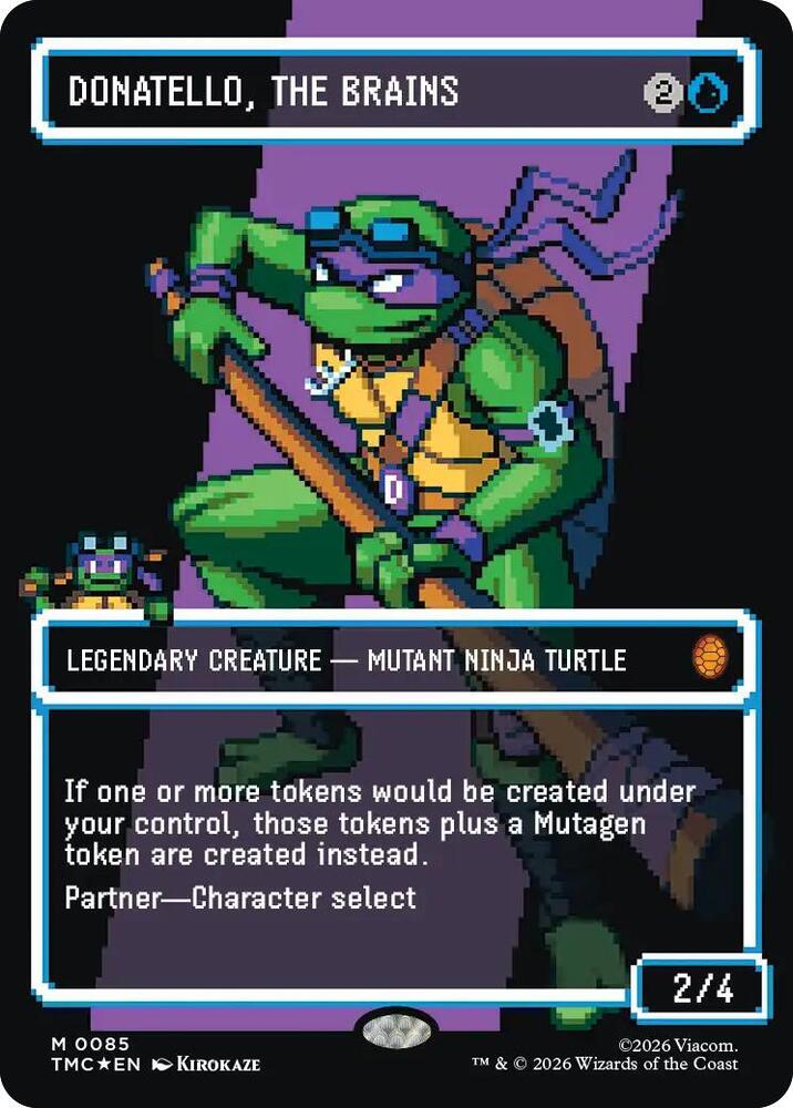 Donatello, the Brains (0085) (Borderless) (Surge Foil) card image