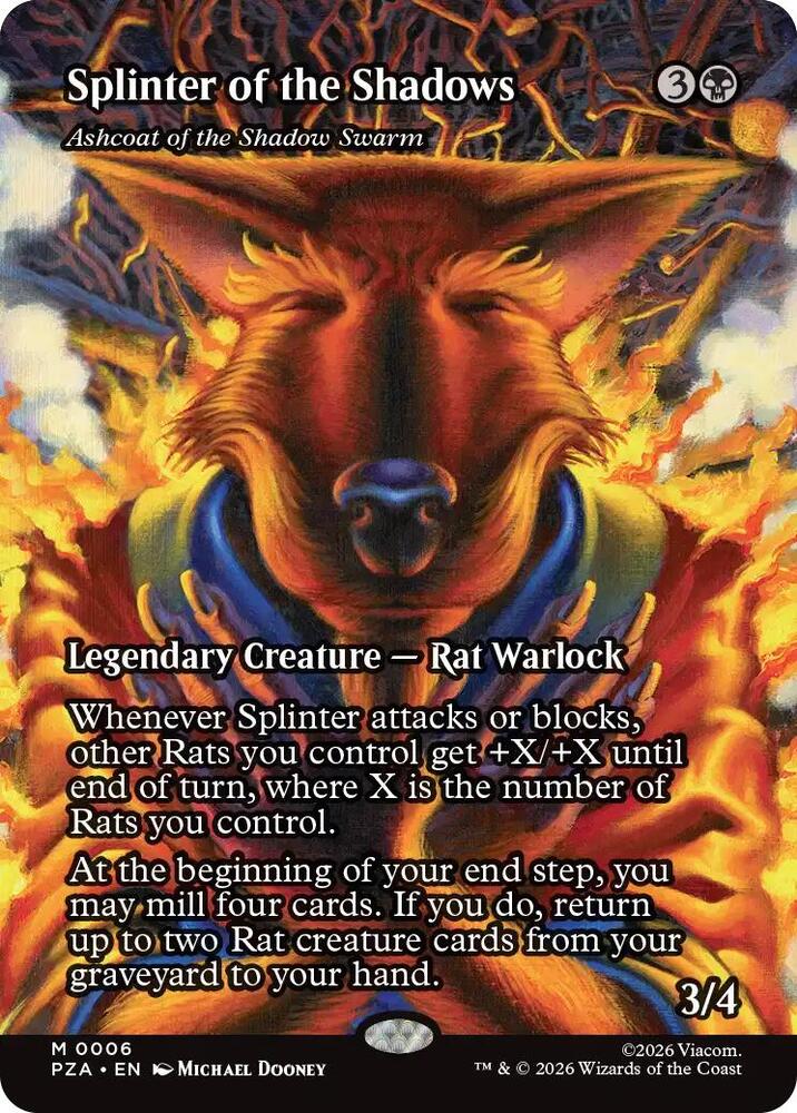 Splinter of the Shadows - Ashcoat of the Shadow Swarm (Borderless) card image