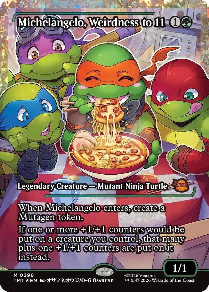Michelangelo, Weirdness to 11 (Showcase) (Fracture Foil) card image