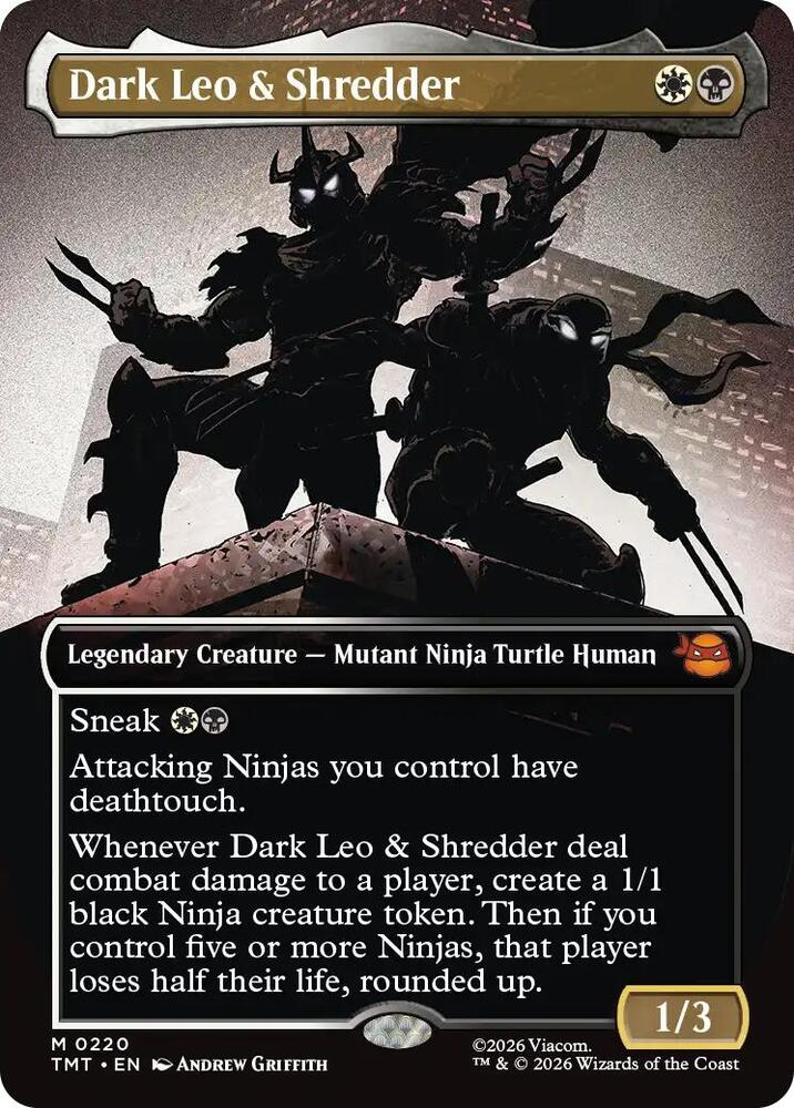 Dark Leo & Shredder (Borderless) card image