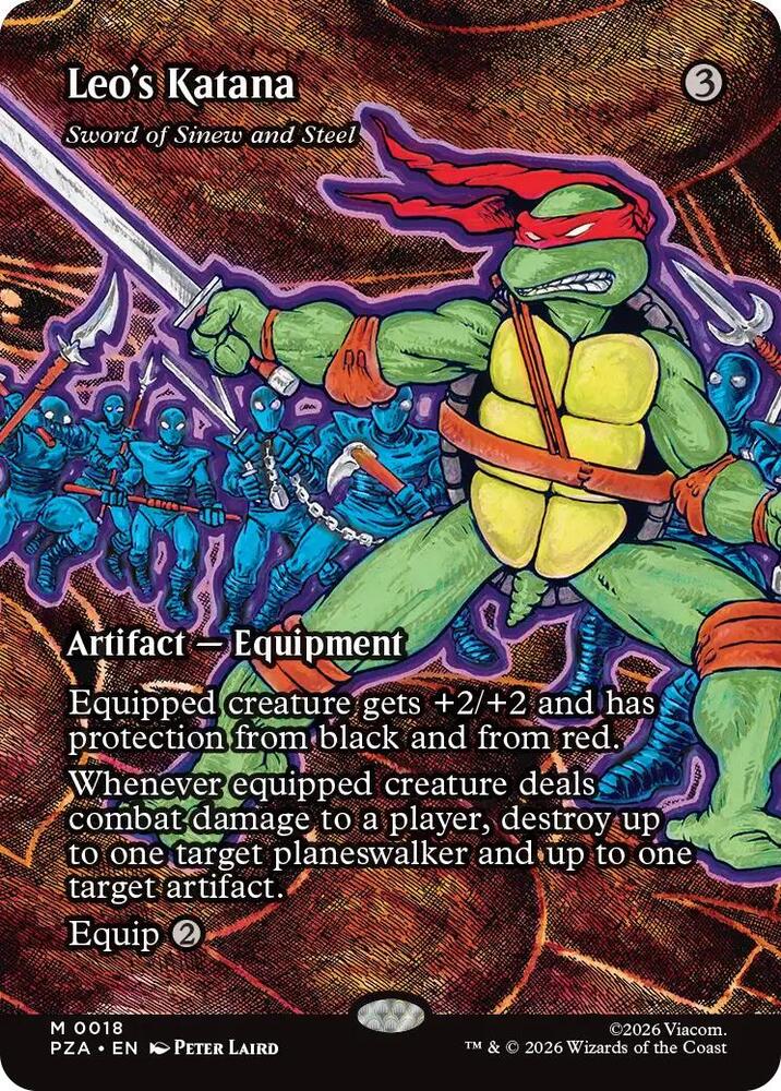 Leo's Katana - Sword of Sinew and Steel (Borderless) card image