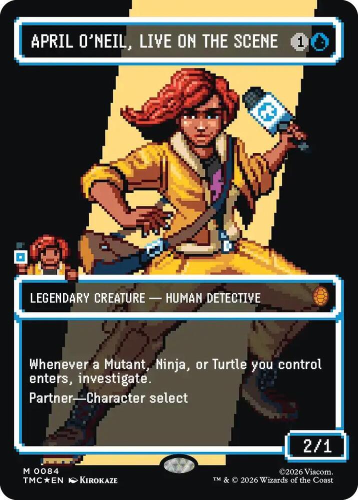 April O'Neil, Live on the Scene (Borderless) (Surge Foil) card image