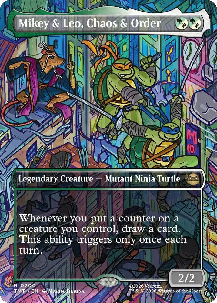 Mikey & Leo, Chaos & Order (Borderless) card image