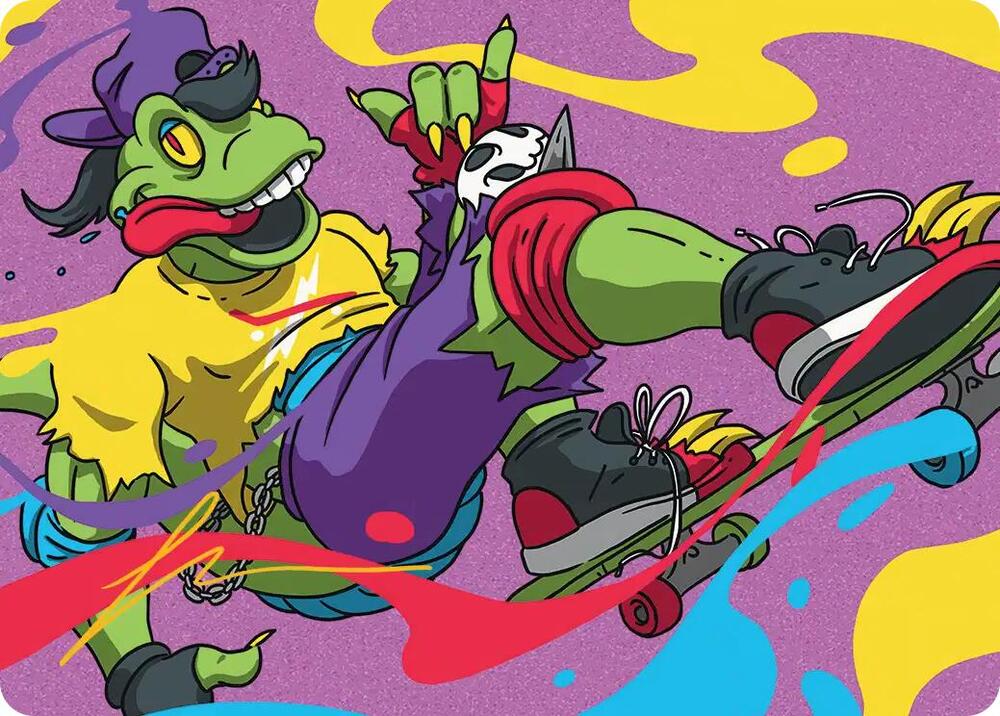 Mondo Gecko Art Card (Gold-Stamped Signature) card image