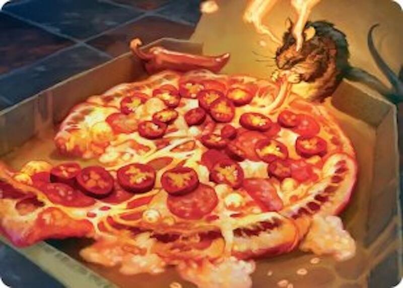 Spicy Oatmeal Pizza Art Card card image
