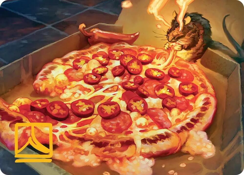Spicy Oatmeal Pizza Art Card (Gold-Stamped Signature) card image