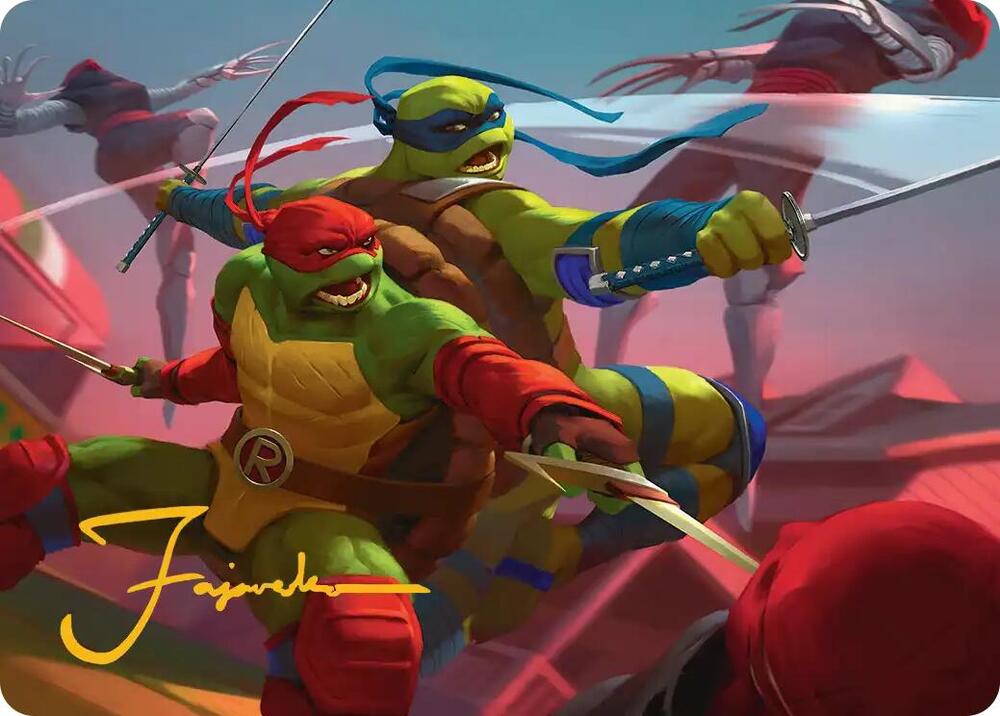 Raph & Leo, Sibling Rivals Art Card (Gold-Stamped Signature) card image