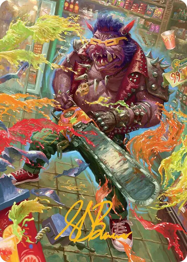 Bebop, Porcine Punk Art Card (Gold-Stamped Signature) card image