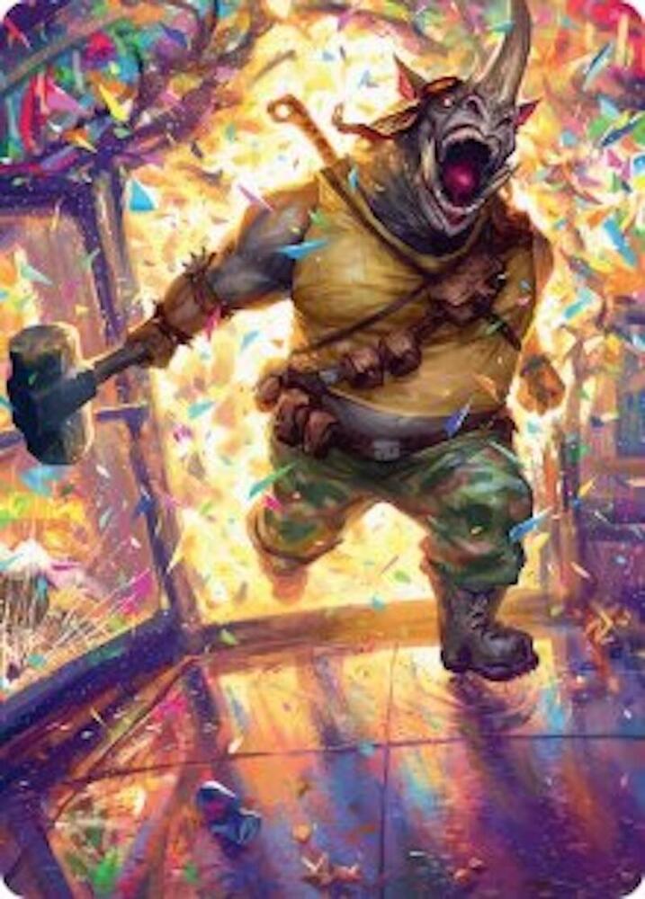 Rocksteady, Rowdy Rhino Art Card card image