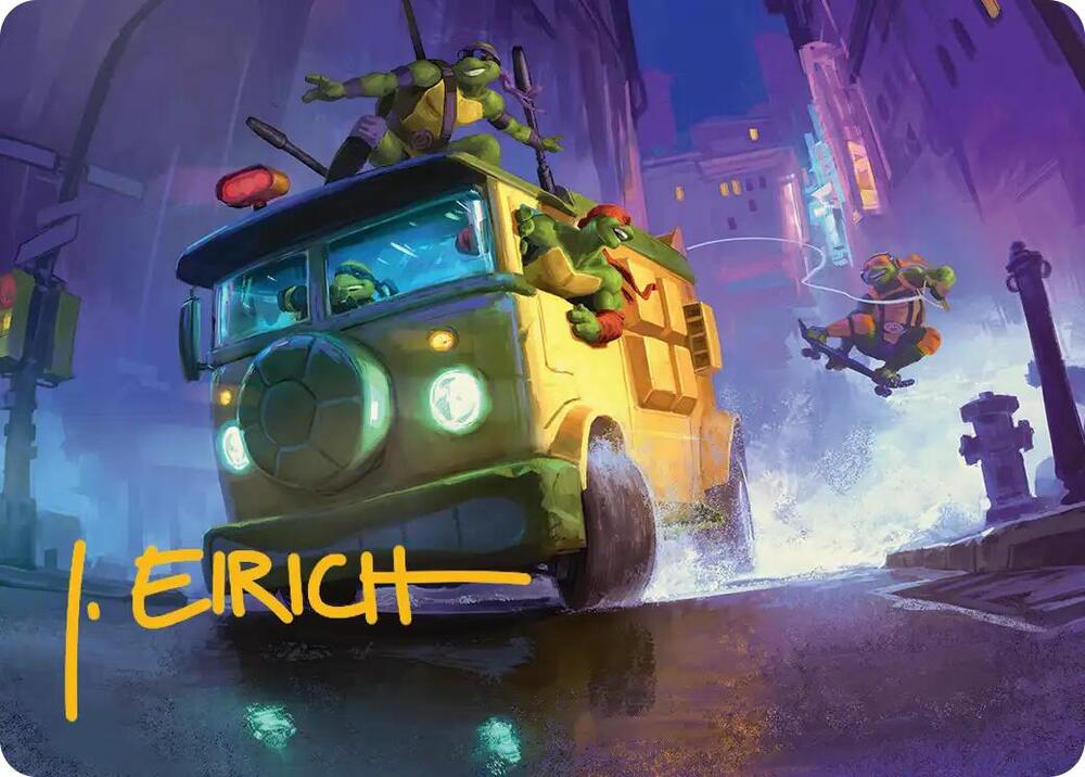 Turtle Van Art Card (Gold-Stamped Signature) card image