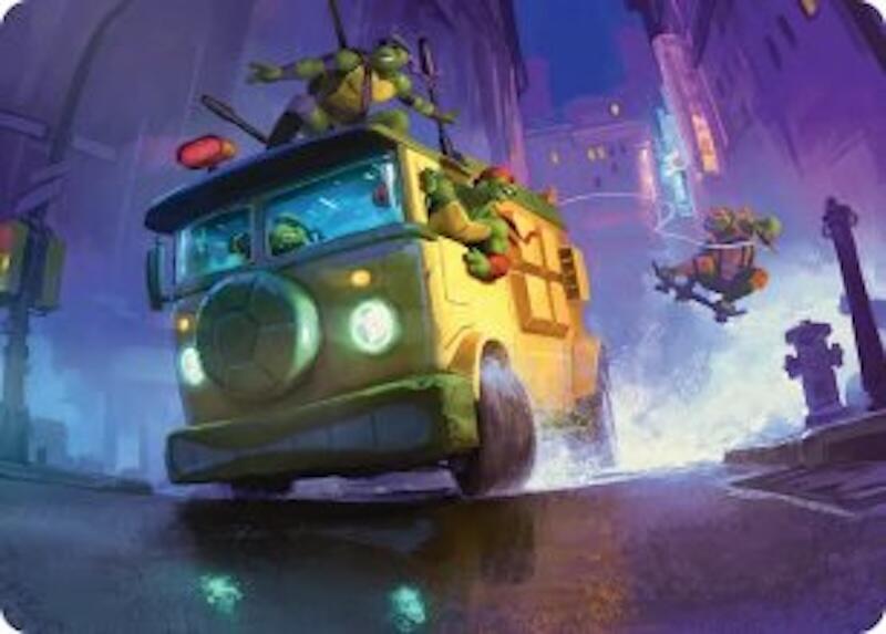Turtle Van Art Card card image