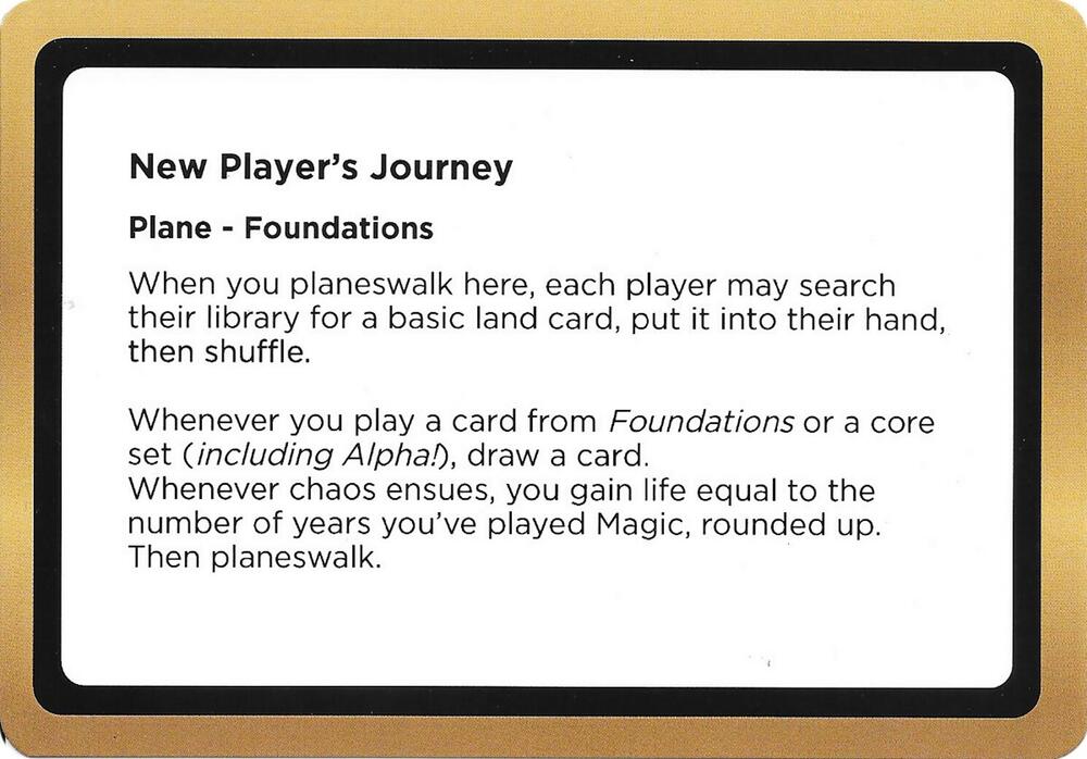 New Player's Journey (Black Lotus Unknown Planechase) card image