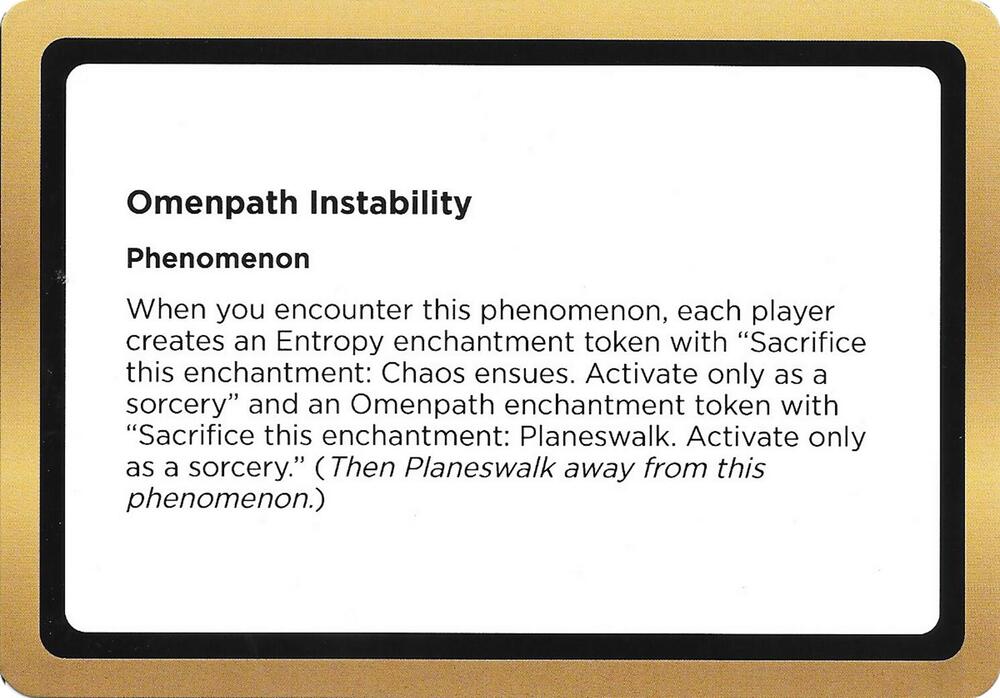 Omenpath Instability (Black Lotus Unknown Planechase) card image