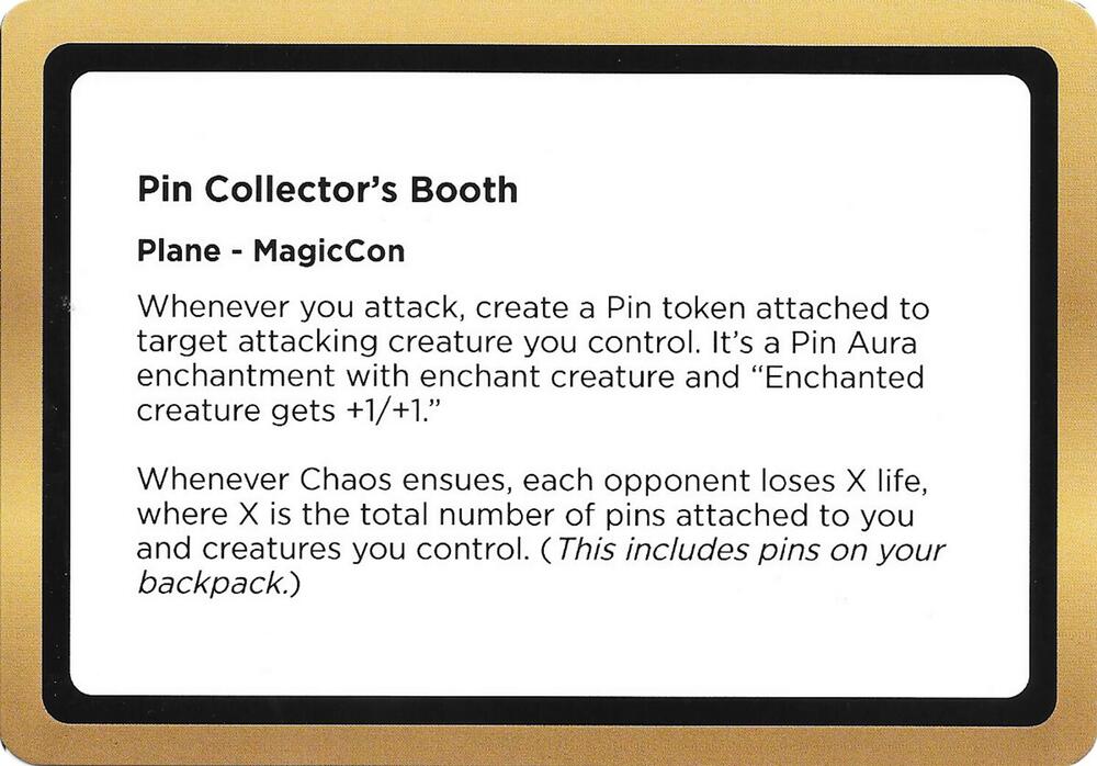 Pin Collector's Booth (Black Lotus Unknown Planechase) card image