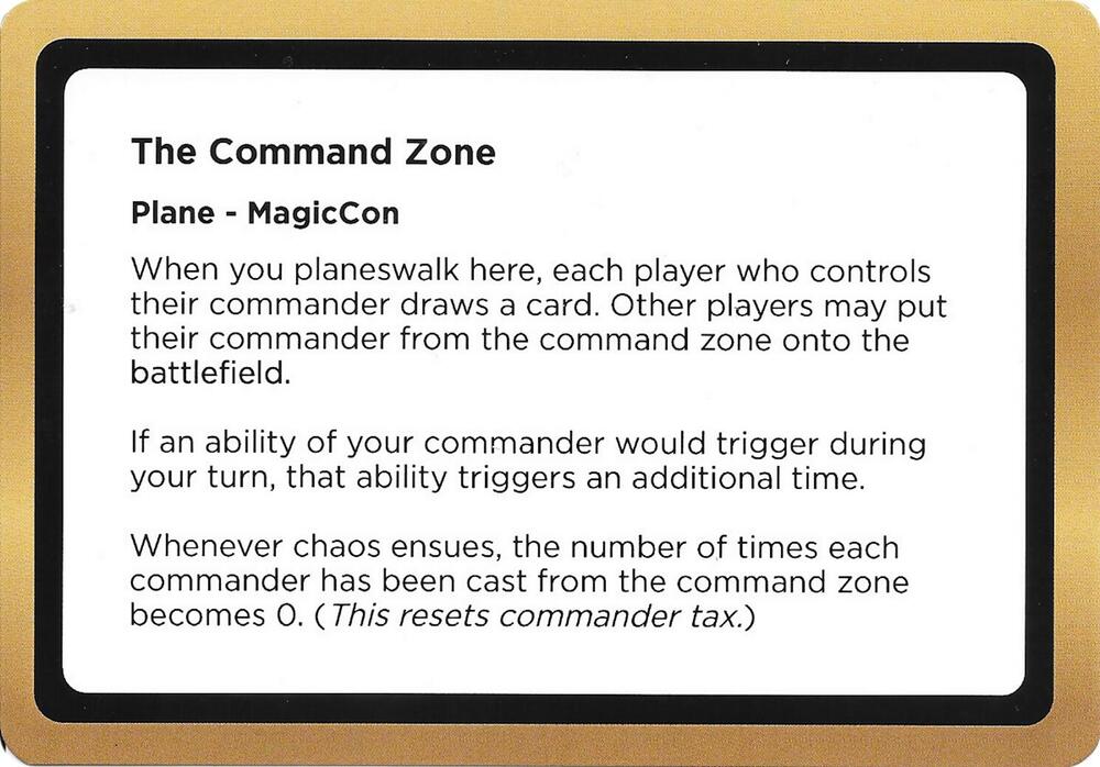 The Command Zone (Black Lotus Unknown Planechase) card image