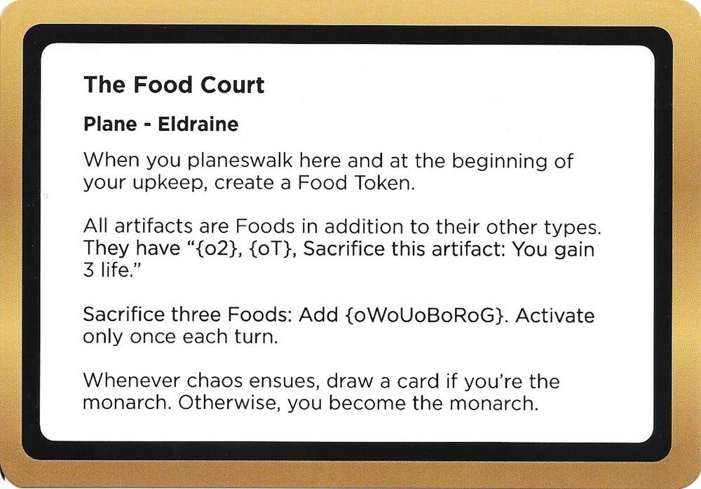 The Food Court (Black Lotus Unknown Planechase) card image