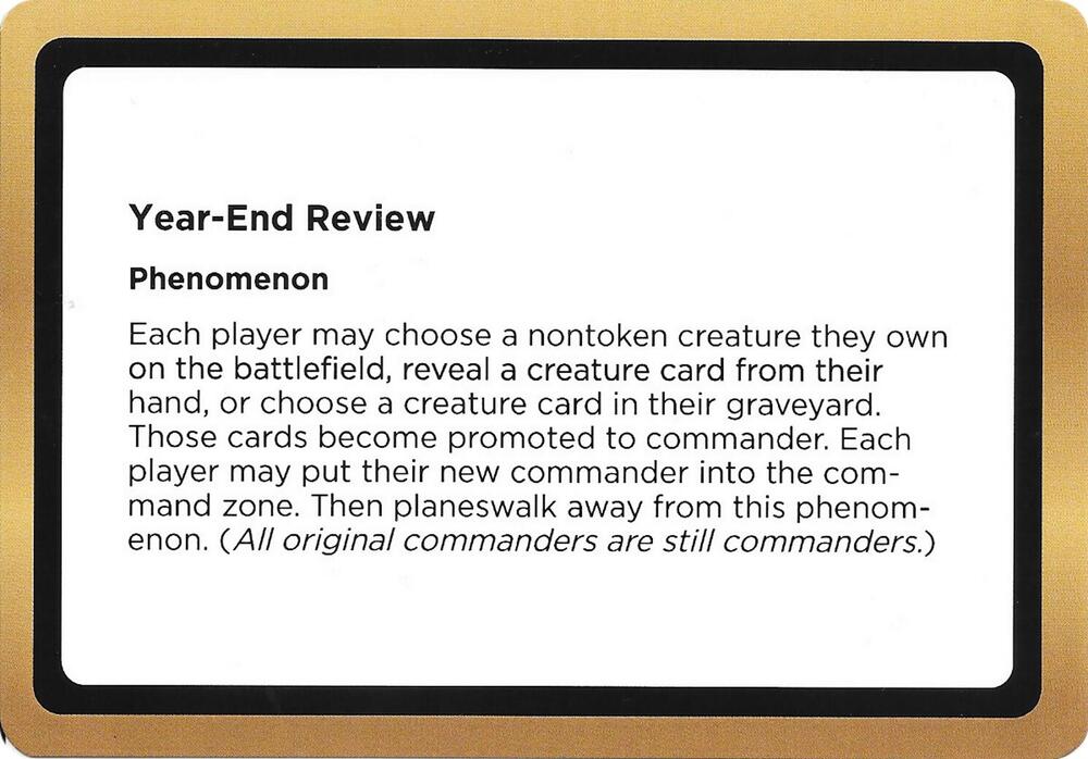Year-End Review (Black Lotus Unknown Planechase) card image