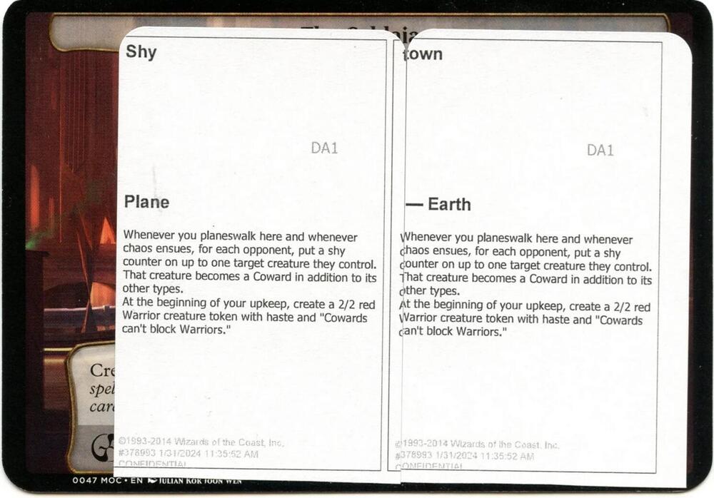 Shy Town (Black Lotus Unknown Planechase) card image