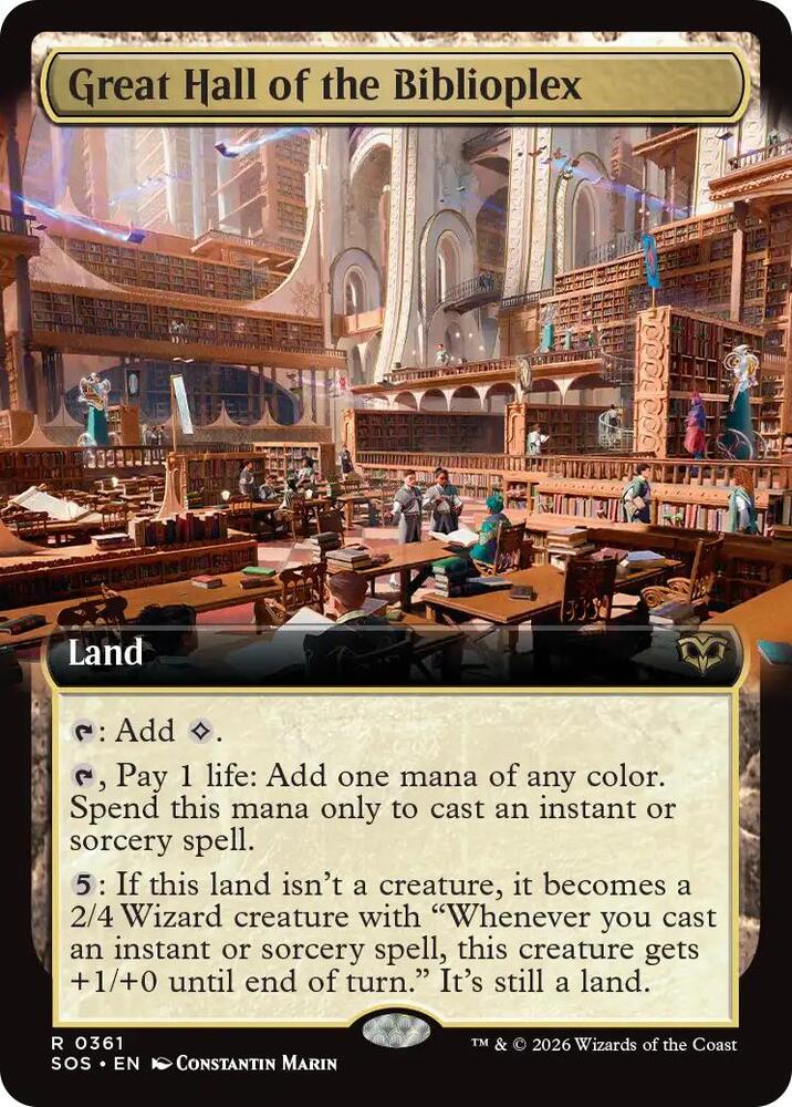 Great Hall of the Biblioplex (Extended Art) card image