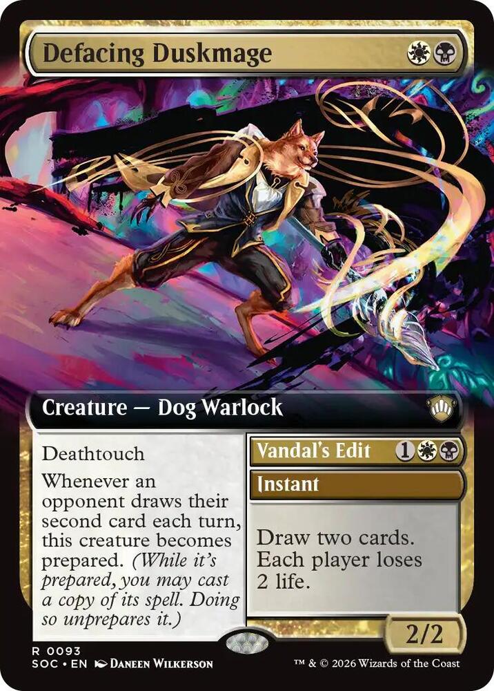 Defacing Duskmage (Extended Art) card image