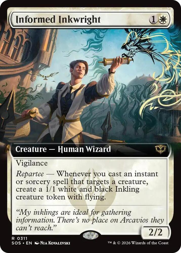 Informed Inkwright (Extended Art) card image