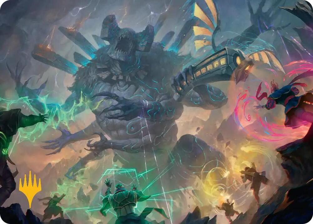 Moment of Reckoning Art Card (Gold-Stamped Planeswalker Symbol) card image