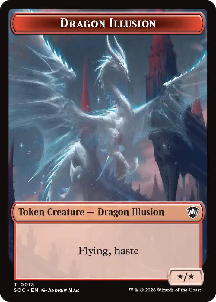 Dragon Illusion // Elemental (0019) Double-Sided Token card image