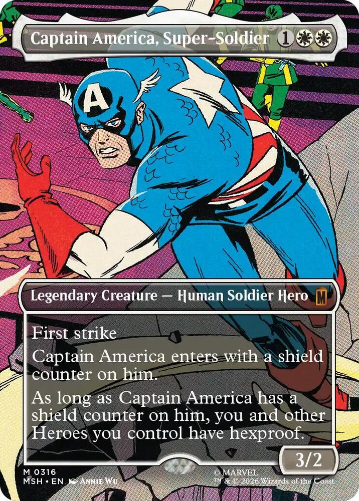 Captain America, Super-Soldier (Borderless) (0316) card image