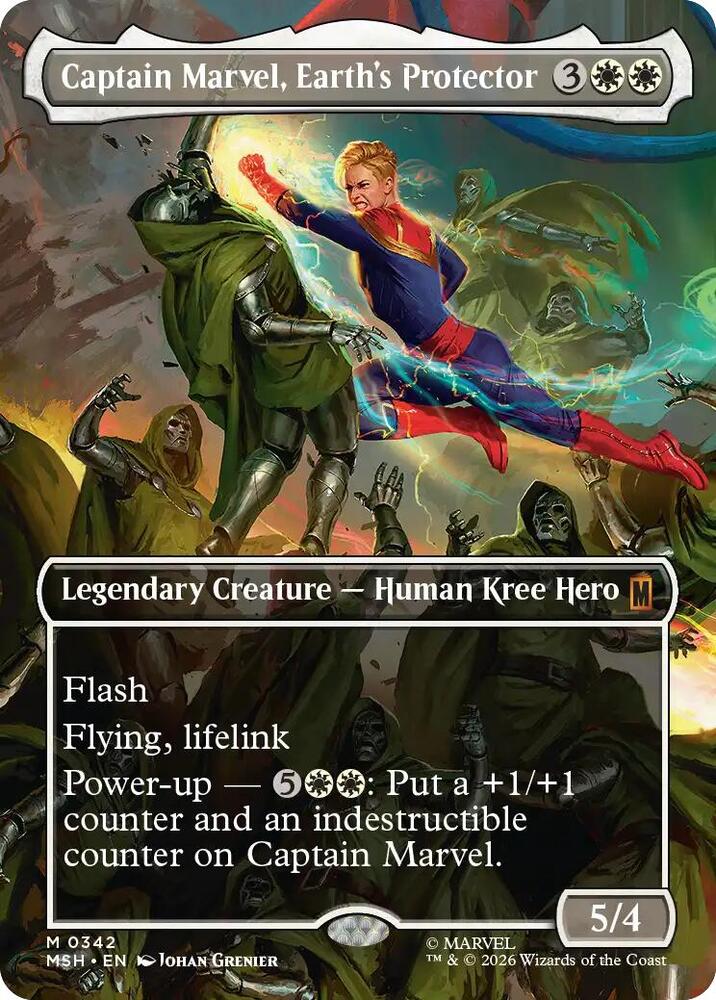 Captain Marvel, Earth's Protector (Borderless) (0342) card image