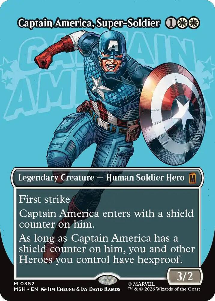 Captain America, Super-Soldier (Borderless) (0352) card image