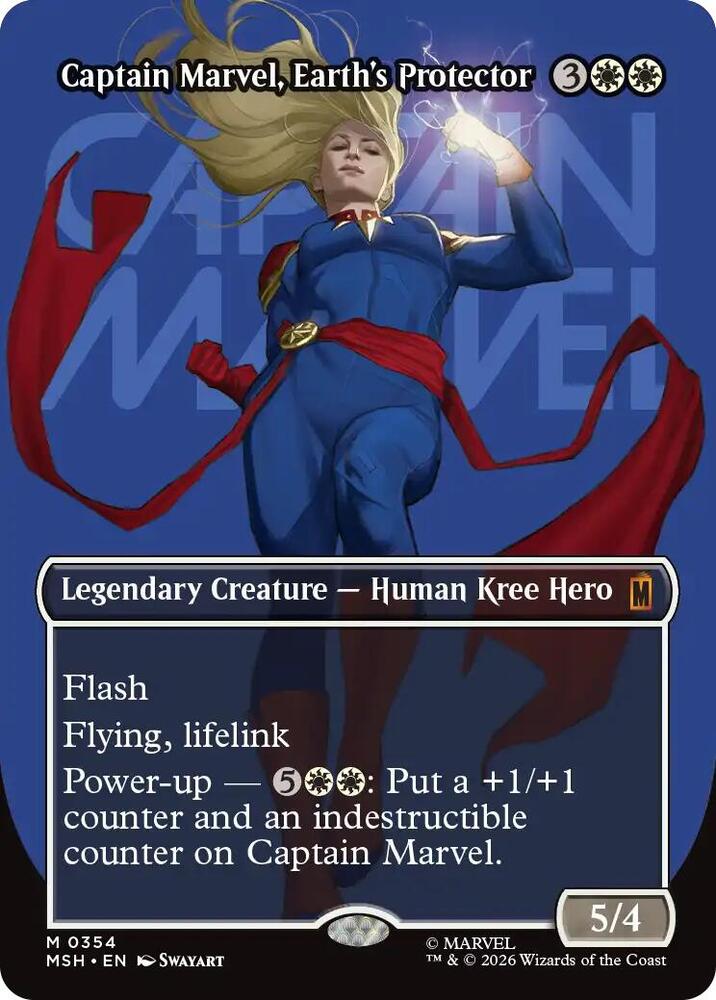 Captain Marvel, Earth's Protector (Borderless) (0354) card image