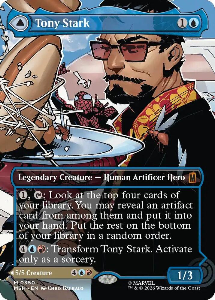 Tony Stark (Borderless) (0350) card image
