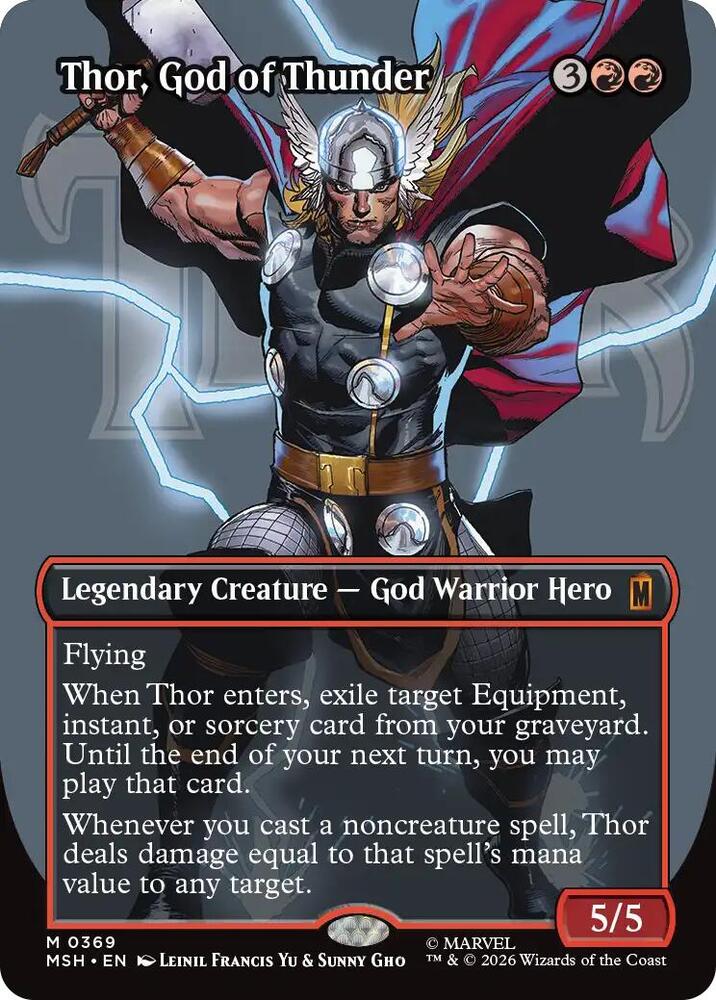 Thor, God of Thunder (Borderless) (0369) card image