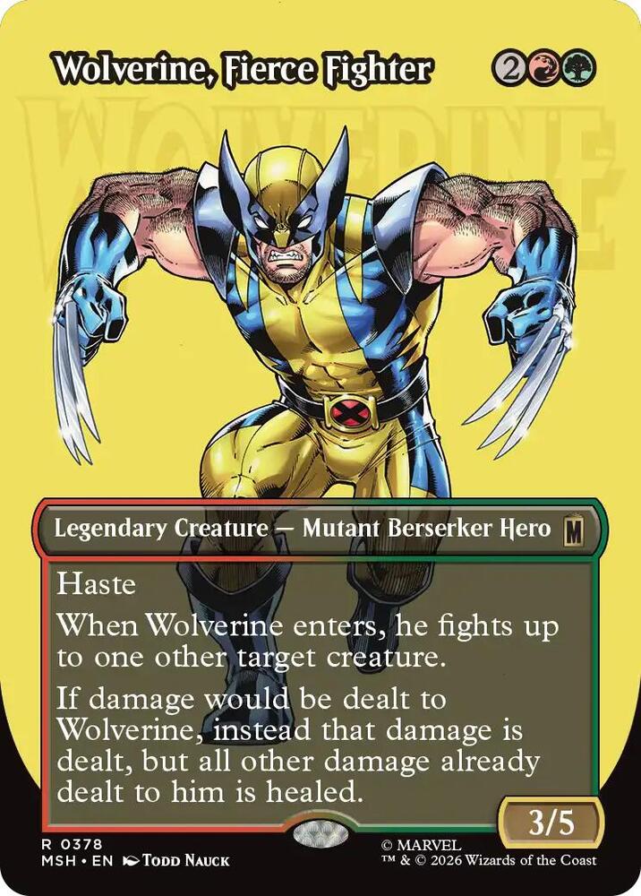 Wolverine, Fierce Fighter (Borderless) card image