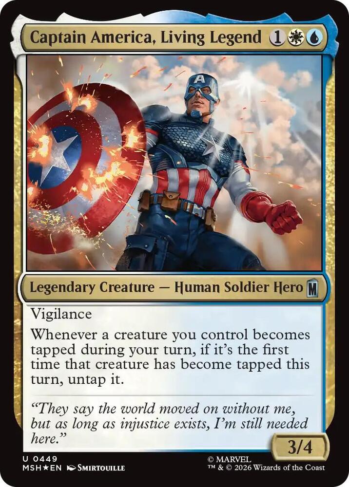 Captain America, Living Legend (Surge Foil) card image